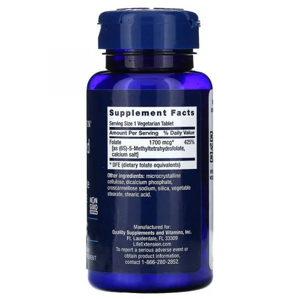 Vien uong keo dai tuoi tho Optimized Folate 1700 mcg DFE hop 100 vien1