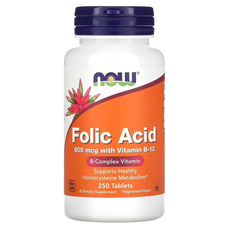 Now Folic Acid bổ sung acid folic cùng với vitamin B12 cho phụ nữ mang thai