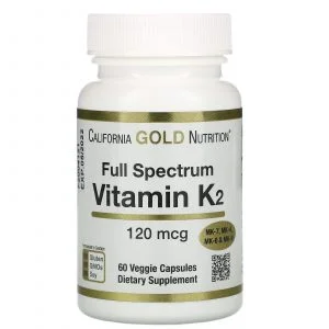 Vitamin K2 toàn phổ 120 mcg hộp 60 viên của California Gold Nutrition