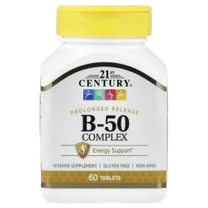 21st Century B-50 Complex Prolonged Release, 60 Tablets