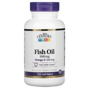 Fish Oil 1,000 mg, 120 Softgels của 21st Century