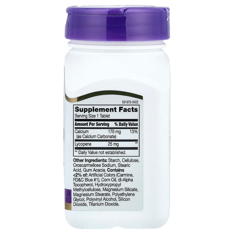 21st Century Lycopene 25 mg 60 Tablets