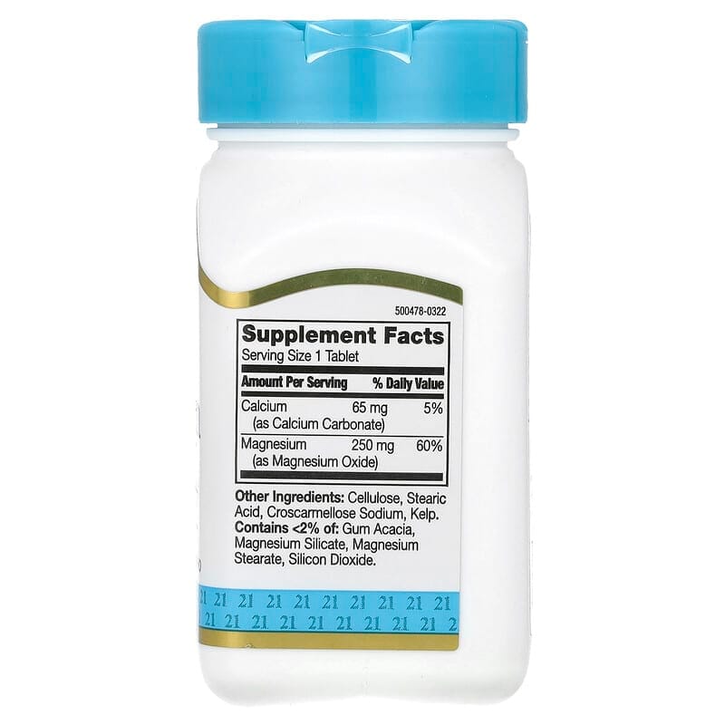 21st Century Magnesium 250 mg, 110 Tablets