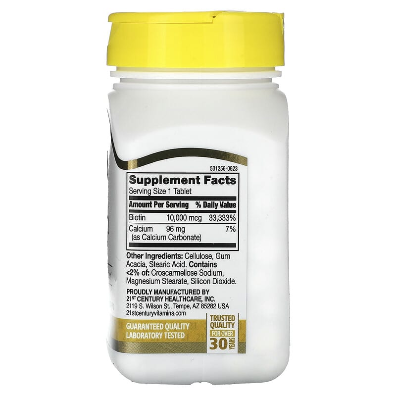21st Century Biotin 10,000 mcg 360 Tablets