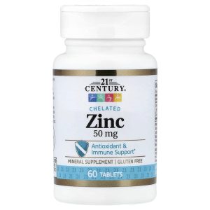 Chelated Zinc 50 mg, 60 Tablets của 21st Century