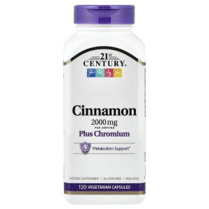 Cinnamon Plus Chromium, 120 Vegetarian Capsules của 21st Century
