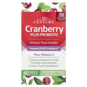 Cranberry Plus Probiotic, 60 Tablets của 21st Century