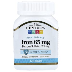 Iron 65 mg, 120 Tablets của 21st Century