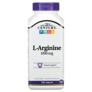 L-Arginine 1,000 mg 100 Tablets của 21st Century