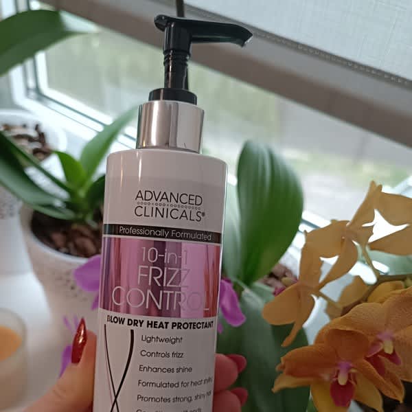 advanced clinicals 10 in 1 frizz control blow dry heat protectant for dry frizzy hair 7 5 fl oz 222 ml 2