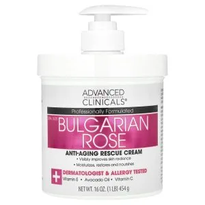 Anti-Aging Rescue Cream, Bulgarian Rose, 16 oz (454 g) của Advanced Clinicals