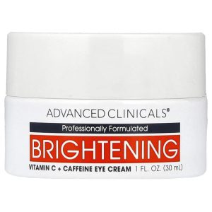 Advanced Clinicals Brightening Vitamin C Caffeine Eye Cream, 1 fl oz (30 ml)