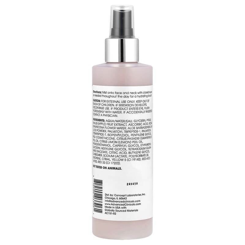 Đánh giá chi tiết Advanced Clinicals C-Glow Toner Vitamin C & Peptides 2 Advanced Clinicals C-Glow Toner, Vitamin C & Peptides, 8 fl oz (237 ml)