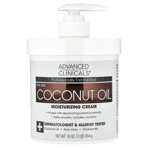 Advanced Clinicals Coconut Oil Moisturizing Cream 16 oz (454 g)
