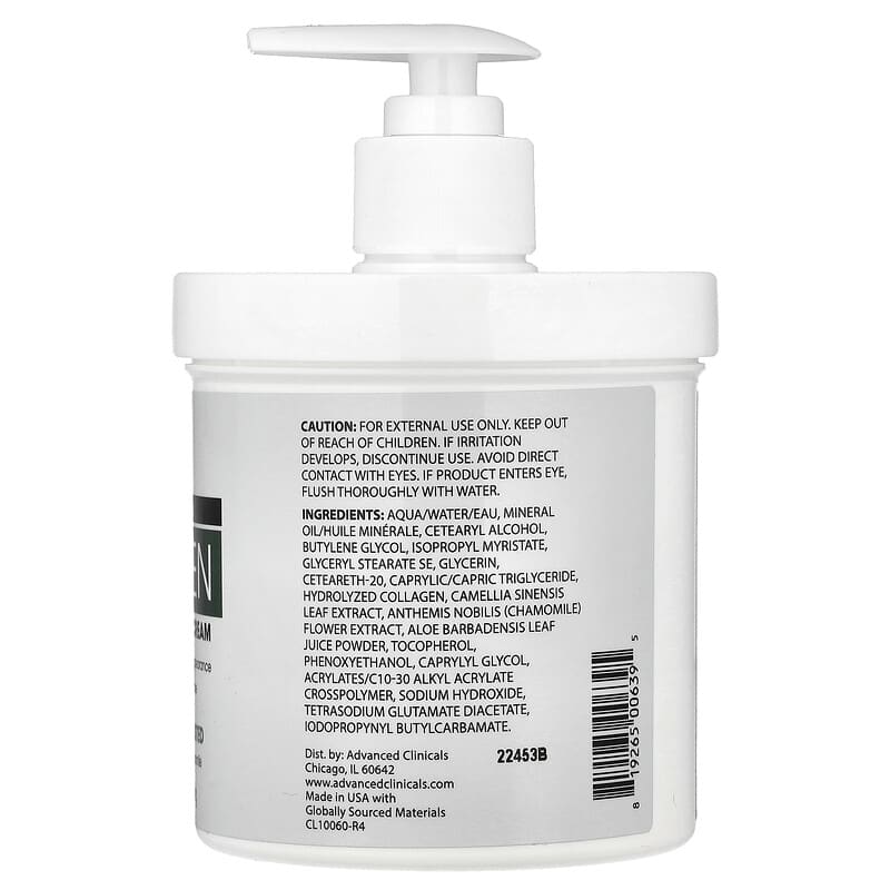 Đánh giá Advanced Clinicals Collagen Advanced Moisturizing Cream 2 Advanced Clinicals Collagen Advanced Moisturizing Cream, 1 lb (454 g)