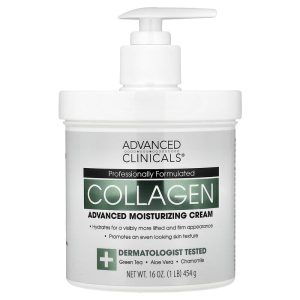Advanced Clinicals Collagen Advanced Moisturizing Cream, 1 lb (454 g)