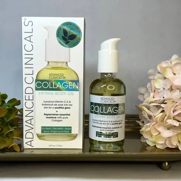 advanced clinicals collagen lifting body oil 3 8 fl oz 112 ml 2