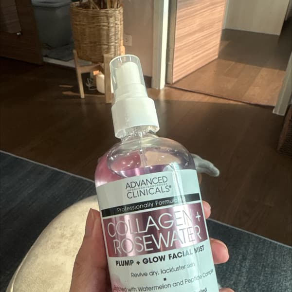 advanced clinicals collagen rosewater plump glow facial mist 7 5 fl oz 222 ml 2