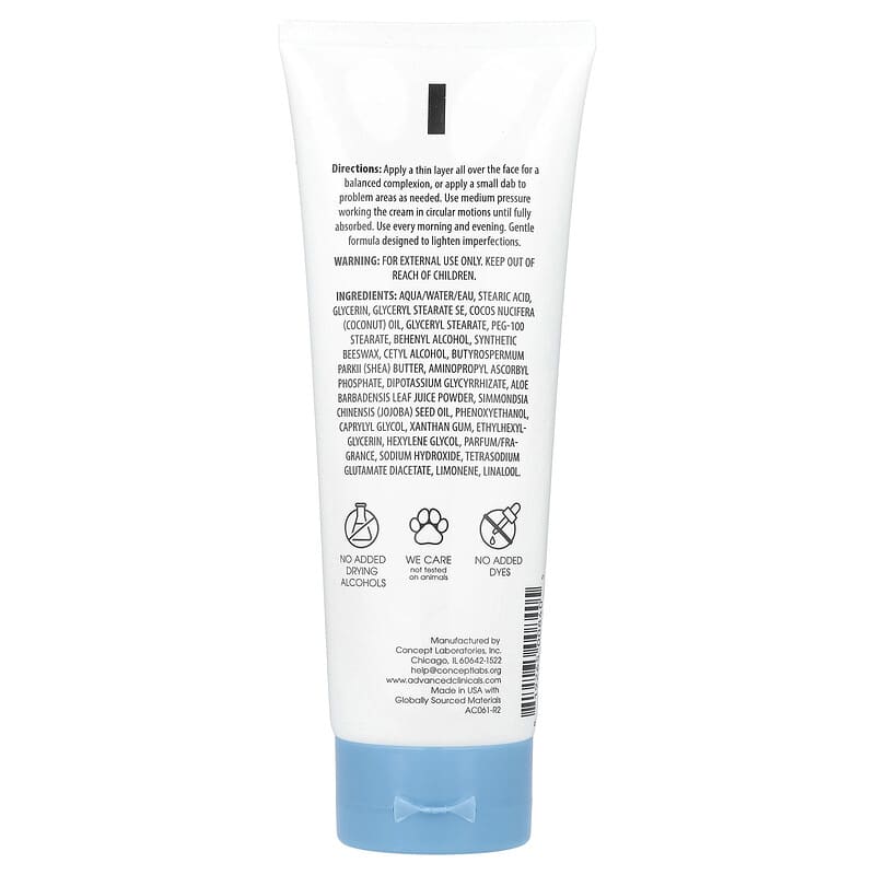 Advanced Clinicals Dark Spot Correcting Cream 8 fl oz (237 ml)