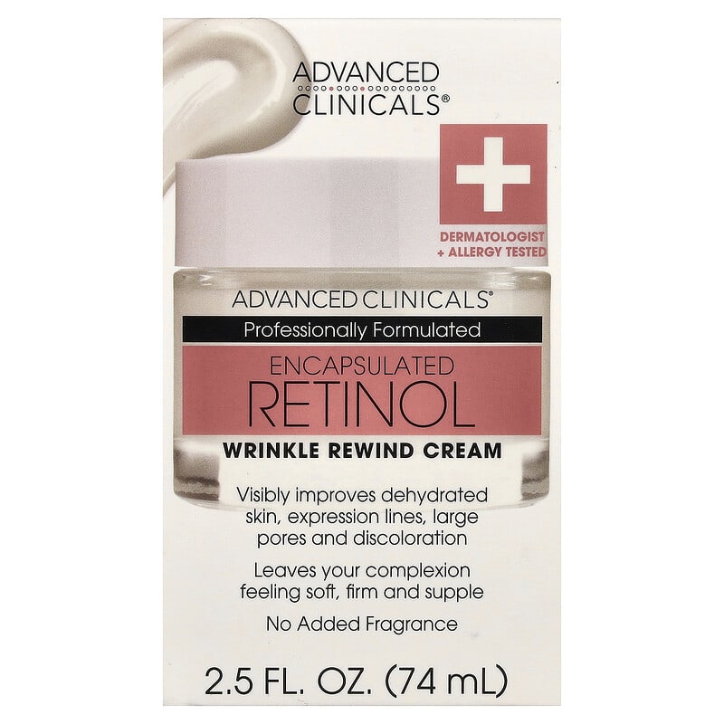 Advanced Clinicals Encapsulated Retinol Wrinkle Rewind Cream 2.5 fl oz (74 ml)