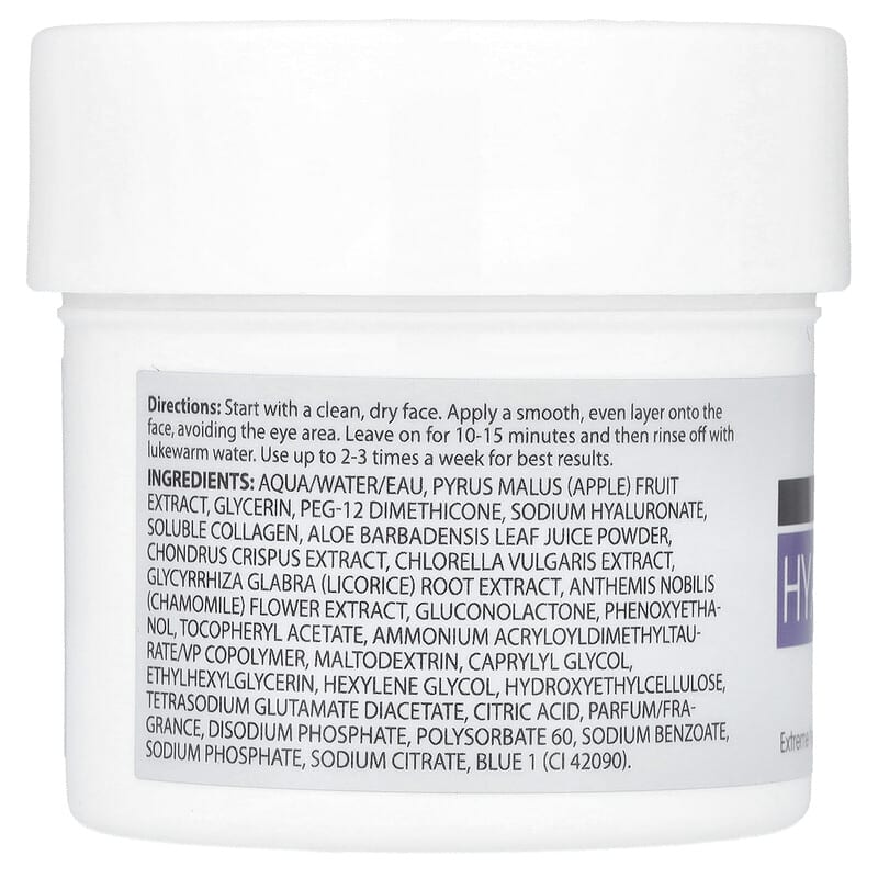 Advanced Clinicals Hyaluronic Acid Moisturizing Gel Beauty Mask, 5 fl oz (148 ml)