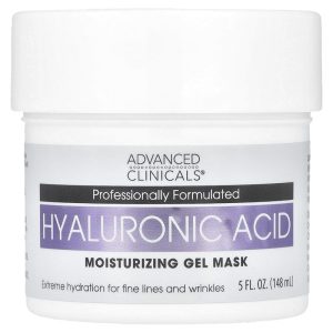 Advanced Clinicals Hyaluronic Acid Moisturizing Gel Beauty Mask, 5 fl oz (148 ml)