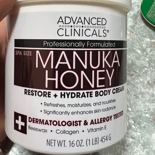 advanced clinicals manuka honey restore hydrate body cream 16 oz 454 g 2