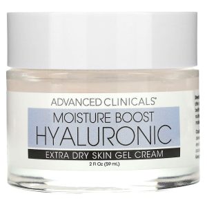 Advanced Clinicals Moisture Boost Hyaluronic Extra Dry Skin Gel Cream, 2 fl oz (59 ml)