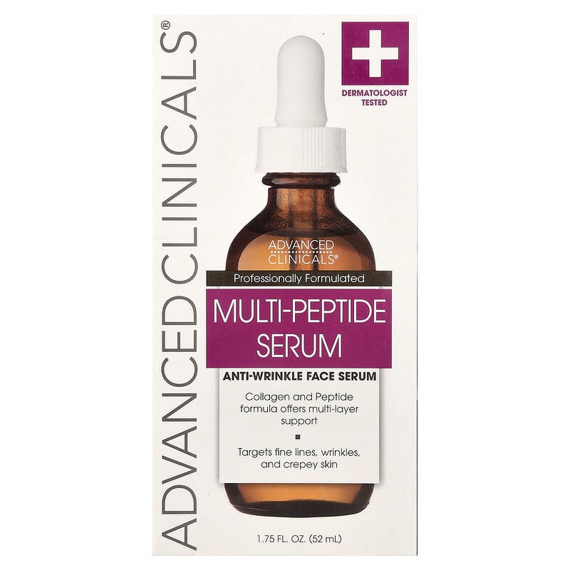 Advanced Clinicals Multi-Peptide Serum Anti-Wrinkle Face Serum 1.75 fl oz (52 ml)