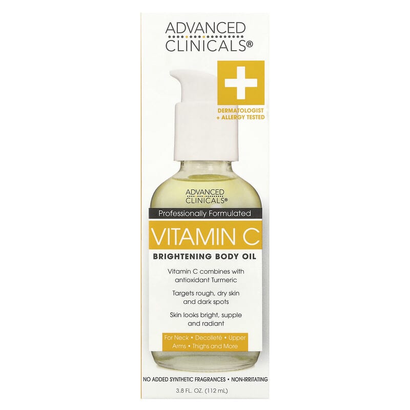 Advanced Clinicals Vitamin C Brightening Body Oil 3.8 fl oz (112 ml)
