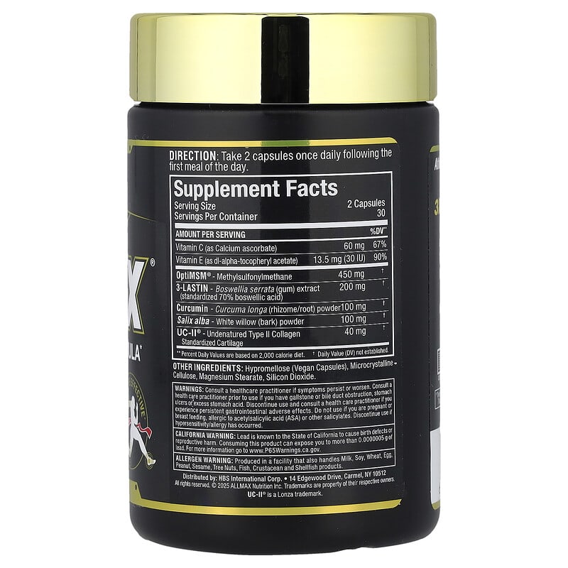 Đánh giá chi tiết Allmax Allflex All-in-One Joint Formula cho khớp khỏe mạnh 2 Allmax Allflex All-in-One Joint Formula 60 Capsules