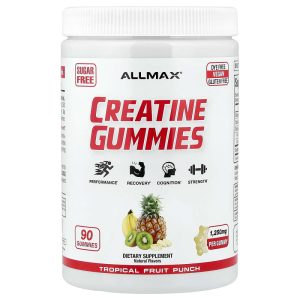 Creatine Gummies Tropical Fruit Punch 1,250 mg 90 Gummies của Allmax