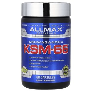 Ashwagandha KSM-66, 60 Capsules, 300 mg per Capsule của Allmax Essentials