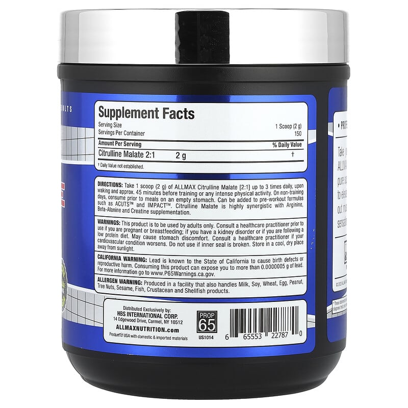 Đánh giá chi tiết Citrulline Malate 2:1 của Allmax Essentials 2 Allmax Essentials, Citrulline Malate 2:1, 10.58 oz (300 g)