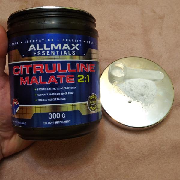 allmax essentials citrulline malate 2 1 10 58 oz 300 g 2