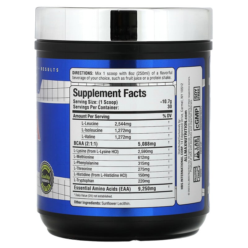 Đánh giá chi tiết EAA Essentials của Allmax: Bí quyết phục hồi cơ bắp 2 Allmax Essentials EAA 11, 29 oz (320 g)