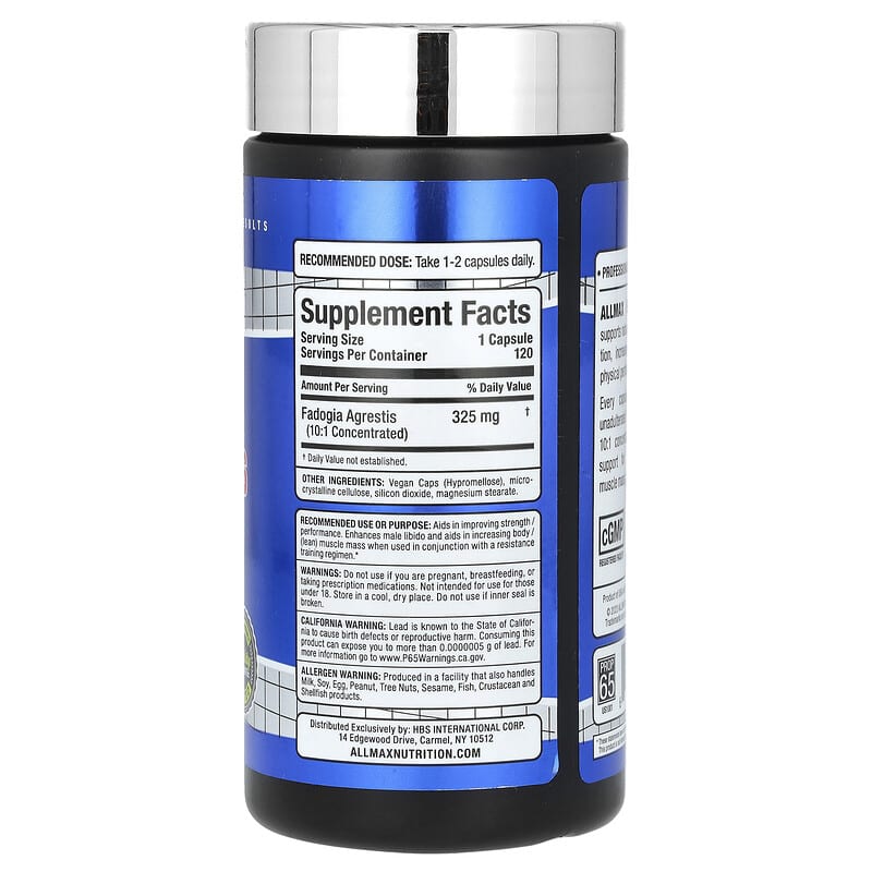 Đánh giá Fadogia Agrestis của Allmax Essentials: Thực phẩm bổ sung hỗ trợ sức khỏe nam giới 2 Allmax Essentials Fadogia Agrestis 325 mg 120 Capsules