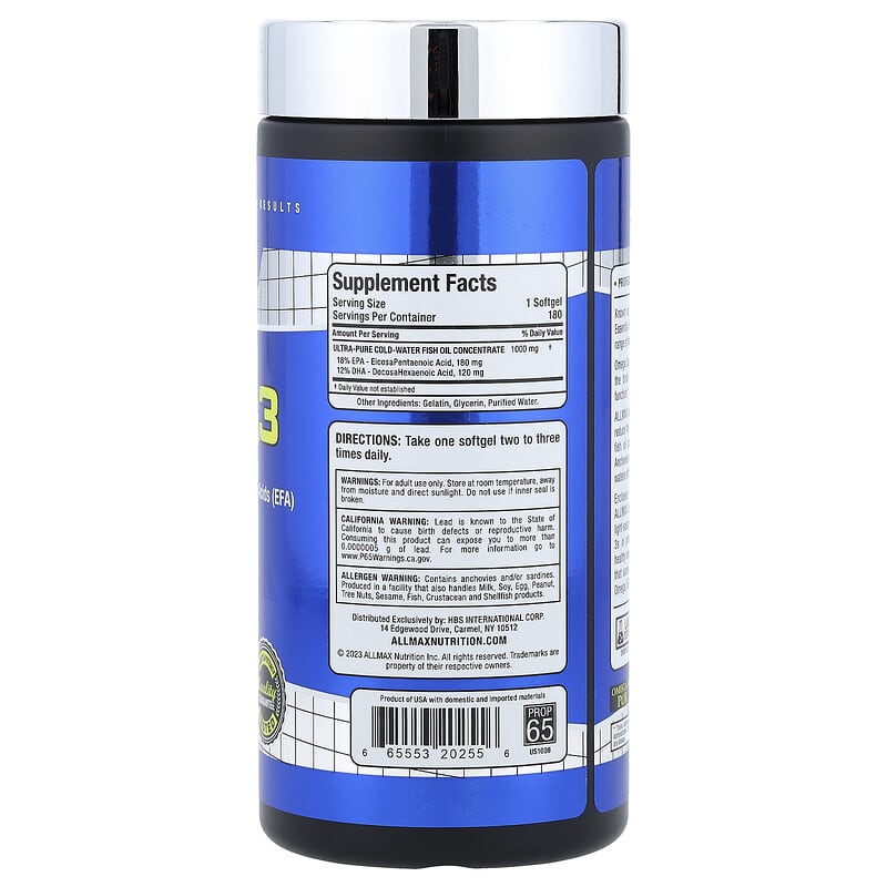 Đánh giá chi tiết Omega-3 180 Softgels của Allmax Essentials 2 Allmax Essentials Omega-3 180 Softgels