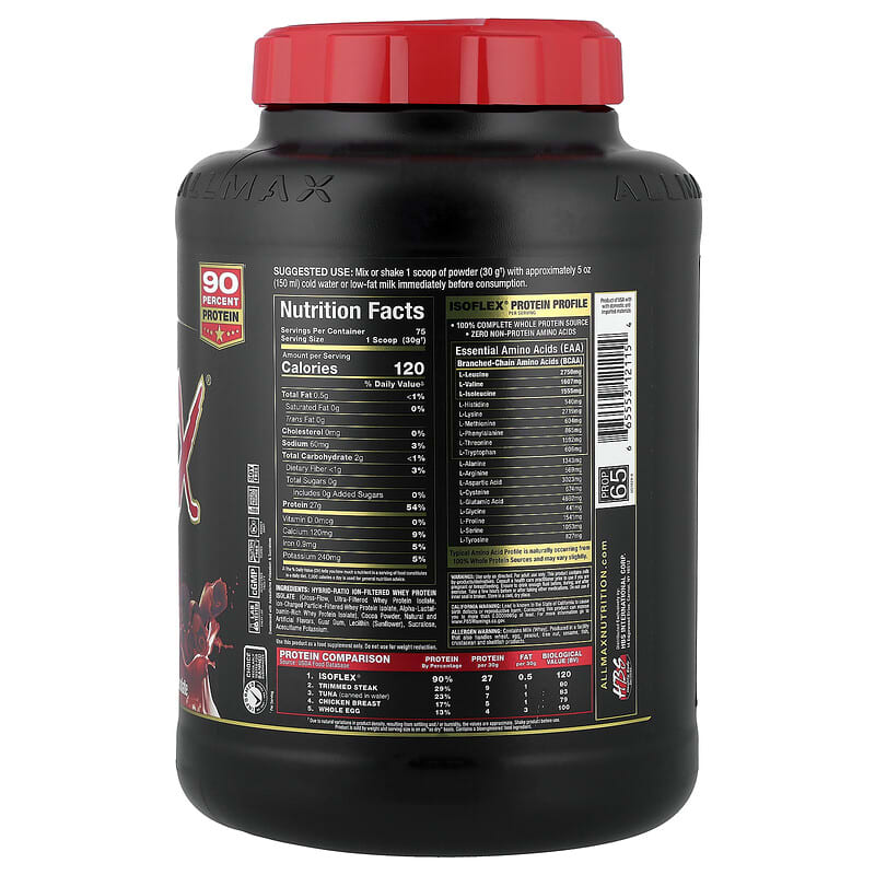 Allmax Isoflex Pure Whey Protein Isolate Chocolate 5 lbs (2.27 kg)