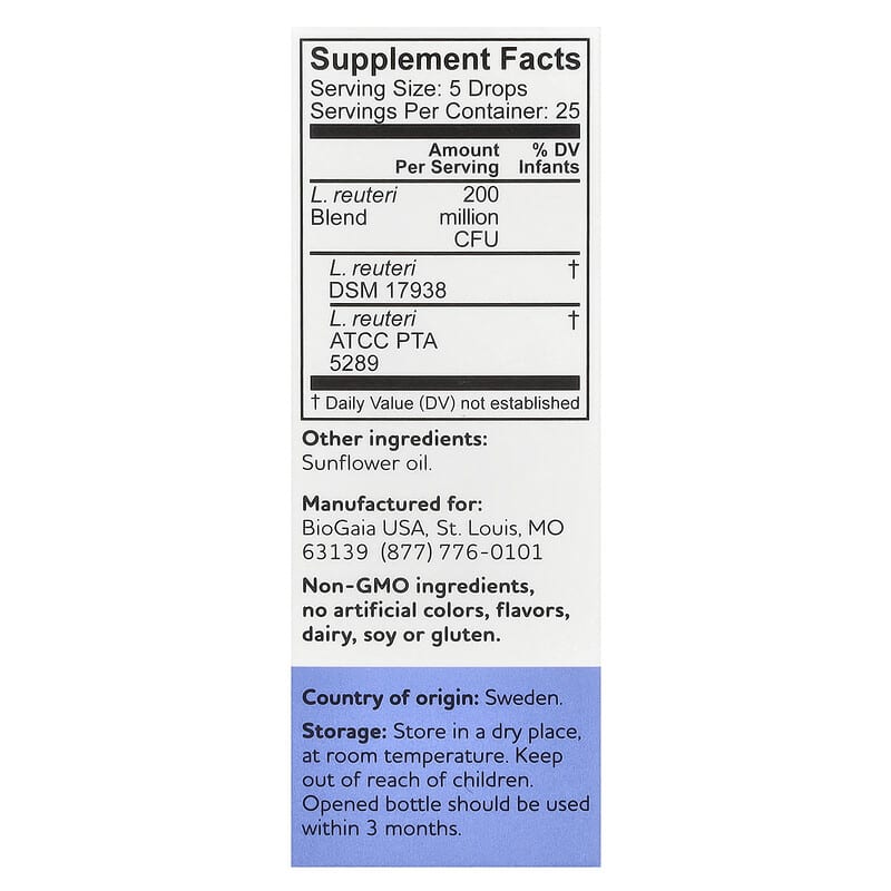Review Biogaia Nurture Grow Drops 1+ Years: Giải Pháp Probiotic Cho Trẻ Trên 1 Tuổi 2 Biogaia Nurture Grow Drops 1+ Years 200 Million CFU 0.17 fl oz (5 ml)