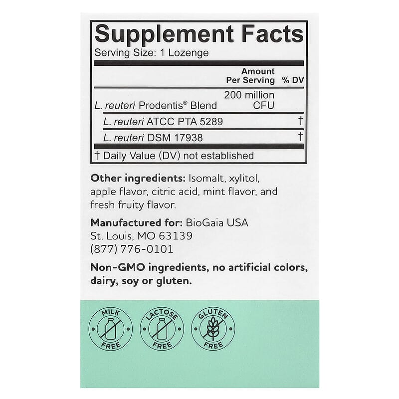 Review BioGaia Prodentis Kids Probiotic Lozenges: Giải pháp cho sức khỏe răng miệng trẻ em 2 BioGaia Prodentis Kids Probiotic Lozenges, Apple, 200 Million CFU, 30 Lozenges