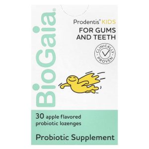 BioGaia Prodentis Kids Probiotic Lozenges, Apple, 200 Million CFU, 30 Lozenges
