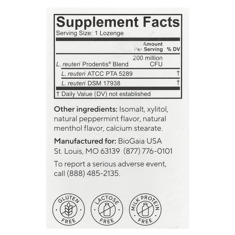 Review BioGaia Prodentis: Probiotic Cho Sức Khỏe Răng Miệng Tối Ưu 2 BioGaia Prodentis Oral Health Probiotic for Healthy Gums & Teeth, Mint, 30 Probiotic Lozenges