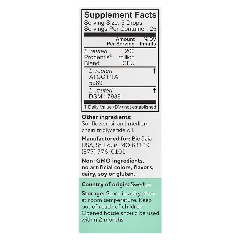 Đánh giá Biogaia Prodentis Probiotic Drops cho nướu và răng 2 Biogaia Prodentis Probiotic Drops for Gums and Teeth, 200 Million CFU, 0.17 fl oz (5 ml)