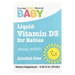 Baby Vitamin D3 Drops, 10 mcg (400 IU), 0.34 fl oz (10 ml) của California Gold Nutrition