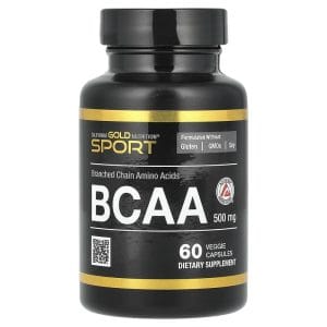 BCAA (AjiPure) Branched-Chain Amino Acids 2:1:1 with L-Leucine, L-Isoleucine and L-Valine, 500 mg, 60 Veggie Capsules của California Gold Nutrition
