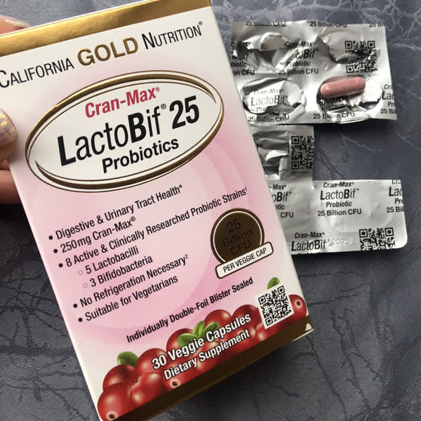 california gold nutrition cranmax lactobif probiotics 25 billion cfu 30 veggie capsules 2