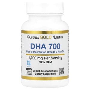 DHA 700 Fish Oil Ultra Concentrated 1,000 mg, 30 Fish Gelatin Softgels của California Gold Nutrition
