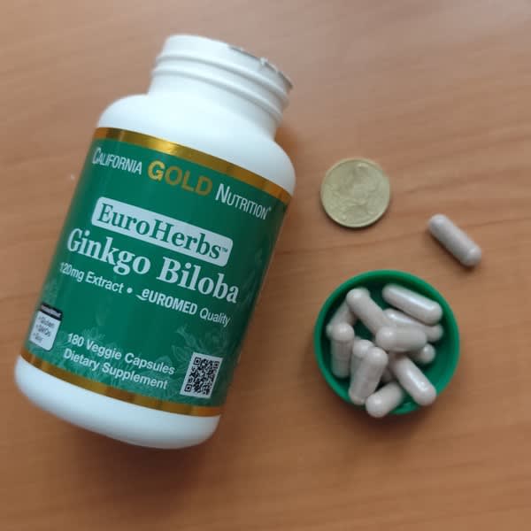 california gold nutrition euroherbs ginkgo biloba extract euromed quality 120 mg 60 veggie capsules 2