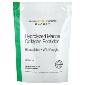 Hydrolyzed Marine Collagen Peptides, Unflavored, 7.05 oz (200 g) của California Gold Nutrition